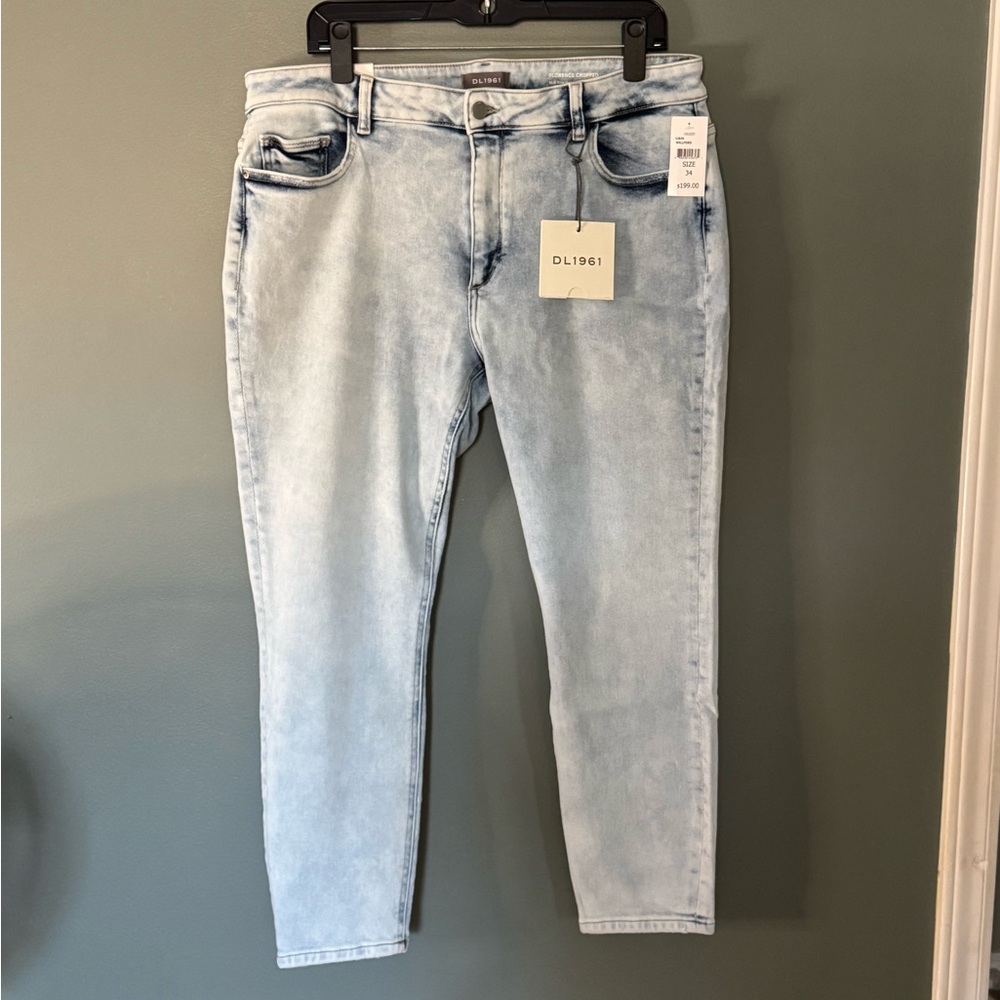 DL1961 Women's Florence Cropped Mid Rise Instasculpt Skinny, size 34